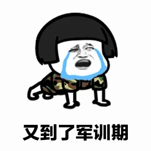 微信蘑菇头军训动态表情包「金馆长表情包」