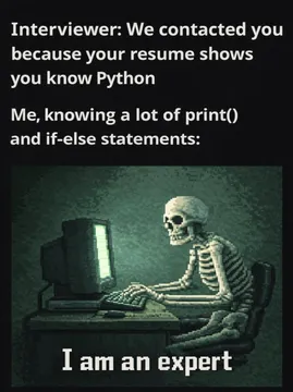 Me In My Resume I'm An Expert In XYZ Vs Me In My Real Life