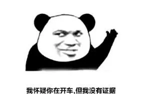 我怀疑你在开车，但我没有证据
