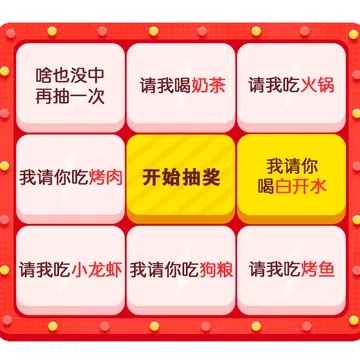 啥也没中再抽一次请我喝奶茶请我吃火锅我请你吃烤肉开始抽奖我请你喝白开水我吃小龙虾我请你吃狗粮请我吃烤鱼请我吃小龙青我吃烤鱼