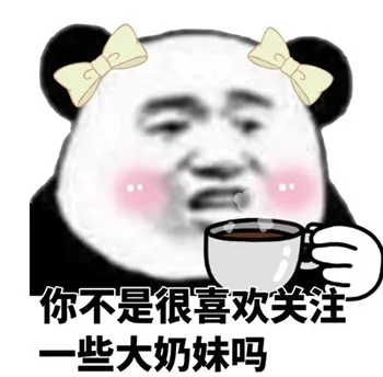你不是很喜欢关注一些大奶妹吗 - 一组沙雕熊猫表情包