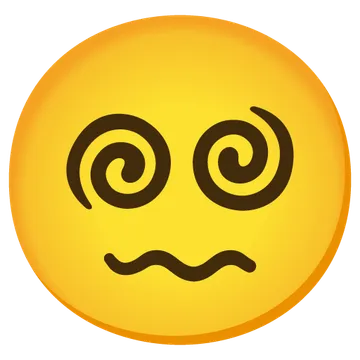 Face with spiral eyes