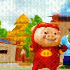 猪猪侠猥琐搞笑跳舞gif表情包