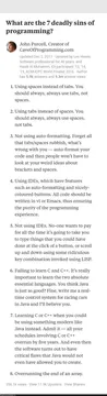 The 7 deadly sins of programming