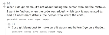 Git Blame Anyone But Myself