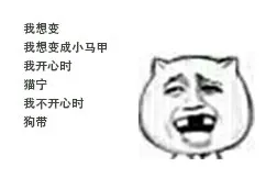 我想变 我想变成小马甲 我开心时 猫宁 我不开心时 狗带