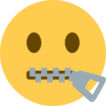 Zipper-mouth face