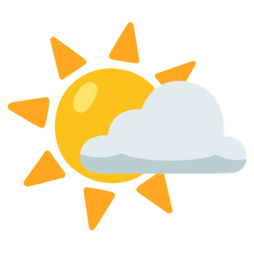 Sun behind small cloud
