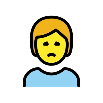 Person frowning