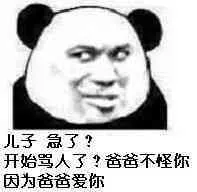 儿子急了？开始骂人了？爸爸不怪你因为爸爸爱你