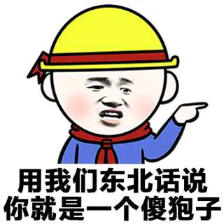 用我们东北话讲你就是一个傻狍子