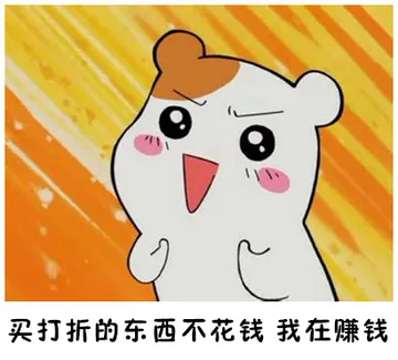 买打折的东西不花钱，我在赚钱
