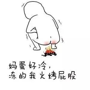 妈蛋好冷，冻的我为烤屁股