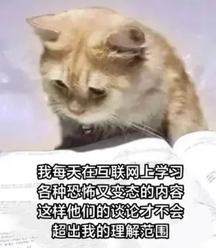 我每天在互联网上学习各种恐怖叉变态的内容这样他们的谈论才不会超出我的理解范围