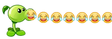 豌豆射手发射哭笑不得 emoji