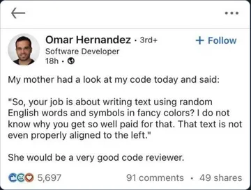Moms Are The Best Code Reviewers