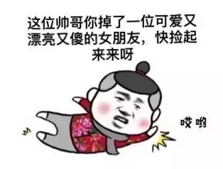 这位帅哥你掉了一位可爱又漂亮又傻的女朋友，快捡起来呀（哎呦）