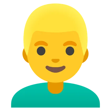 Man: blond hair