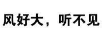 风好大，听不见