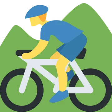 Man mountain biking