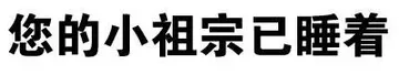 您的小祖宗已睡着