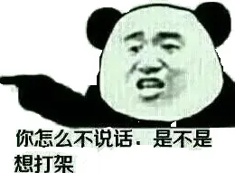 你怎么不说话，是不是想打架