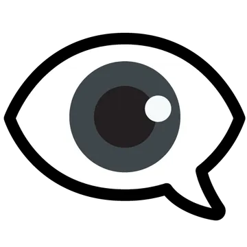 Eye in speech bubble