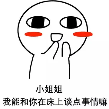 小姐姐，我能和你在床上谈点事情嘛