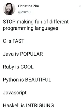 JavaScript is ........, yeah.... IGHT ima head out