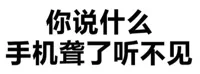 你说什么，手机聋了听不见！