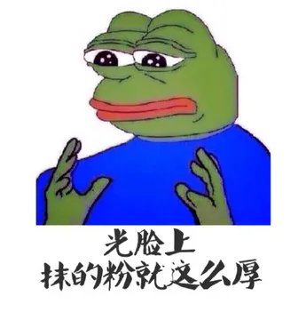 光脸上抹的粉就这么厚
