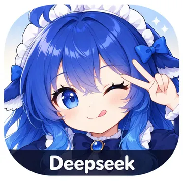蓝发少女的方形应用图标