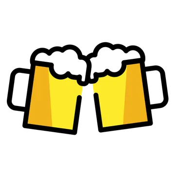 Clinking beer mugs