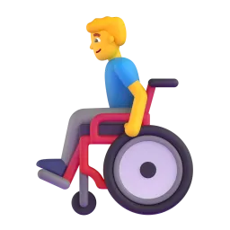 Man in manual wheelchair