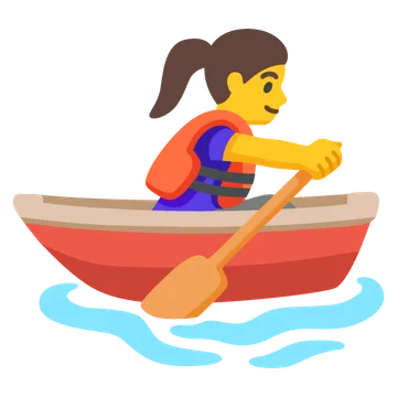 Woman rowing boat