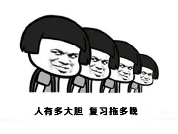 人有多大胆，复习拖多晚
