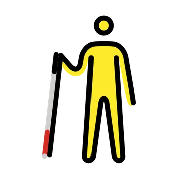 Man with white cane