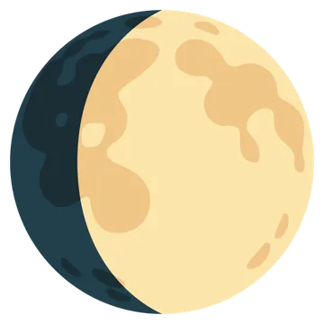 Waxing gibbous moon
