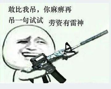 敢比我吊，你麻痹再吊一句试试，劳资有雷神