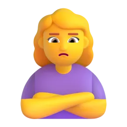 Woman pouting