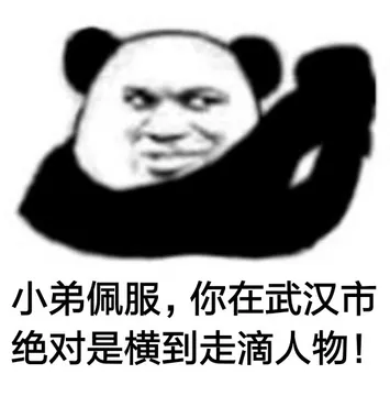 小弟佩服，你在武汉市绝对是横到走滴人物！