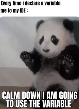 Calm Down I Am Going To Use The Variable