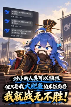 渺小的人类可以牺牲，但只要我大肥鱼的米饭尚存，我就战无不胜！