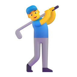 Man golfing
