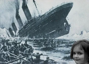 disaster girl sinks the titanic