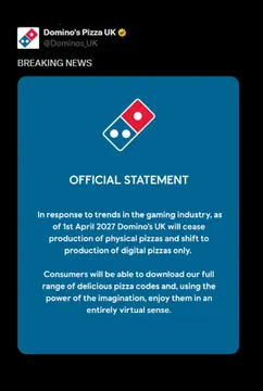 It's Official: Domino's Pizza Is Shifting To Digital-Only Too