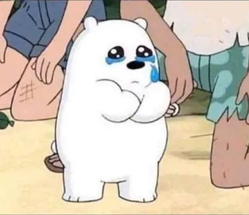 Ice bear crying