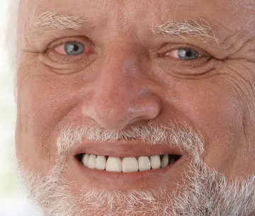 Old guy smiling meme