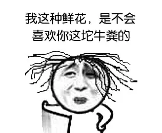 我这种鲜花，是不会喜欢你这坨牛粪的