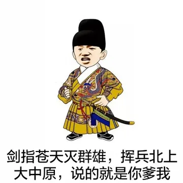 剑指苍天灭群雄，挥兵北上大中原，说的就是你爹我